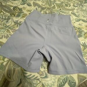 FP Movement by Free People High-Waist Bike Shorts — Light Lavender Gray